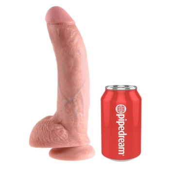 Dildo realistyczne King Cock z jądrami PVC 22,9 cm