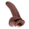 KC 9" Cock with Balls Brown