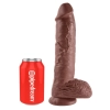 King Cock 10 inch Balls Brown