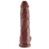 King Cock 10 inch Balls Brown