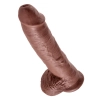King Cock 10 inch Balls Brown