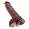 King Cock 10 inch Balls Brown