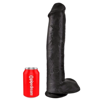 King Cock 15" Cock w Balls Dar