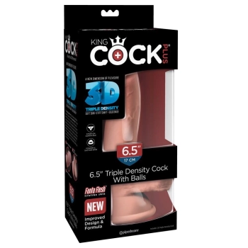 Dildo TPE King Cock Plus z jądrami 20,3 cm
