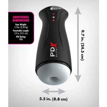 Masturbator automatyczny PDX Elite Fap Gasm Frosted USB 24 5 cm
