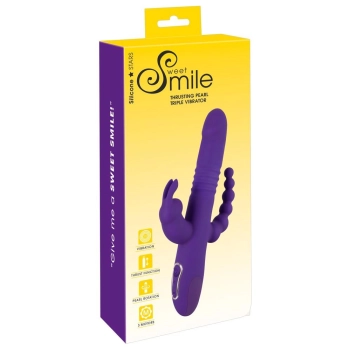 Wibrator króliczek Sweet Smile Triple Thrusting USB