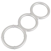 Metallic Silicone Triple Ring