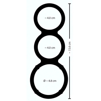 Metallic Silicone Triple Ring