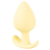 Korek analny Cuties żółty silikonowy 6,5 cm