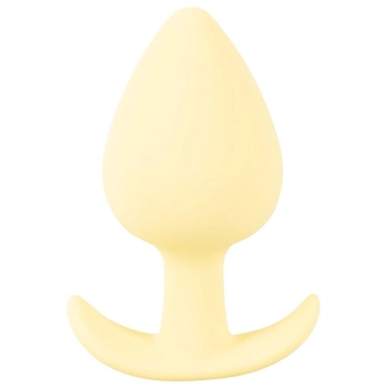 Korek analny Cuties żółty silikonowy 6,5 cm