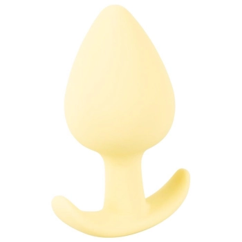 Korek analny Cuties żółty silikonowy 6,5 cm