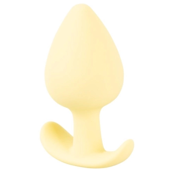 Korek analny Cuties żółty silikonowy 6,5 cm