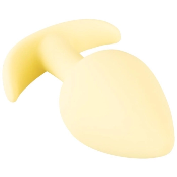 Korek analny Cuties żółty silikonowy 6,5 cm