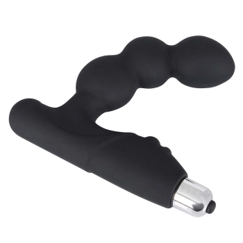 Masażer prostaty Rebel z wibracją czarny 14 cm