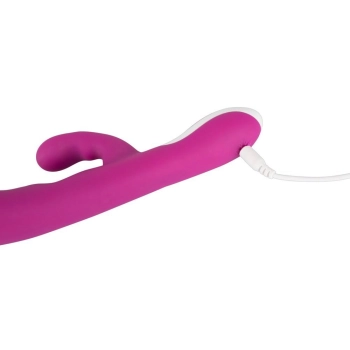 Wibrator króliczek Javida Heating Vibe fioletowy USB 22 cm