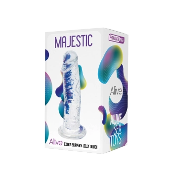 Dildo żelowe Majestic Alive przezroczyste 14,7 cm