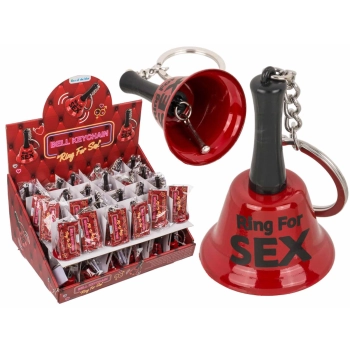 Brelok metalowy z dzwonkiem Grajmy razem Ring for sex 4 5 cm