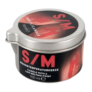 S/M Candle in a Tin red 100 g