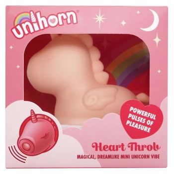 Stymulator łechtaczki Unihorn Heart Throb silikonowy USB 9 cm