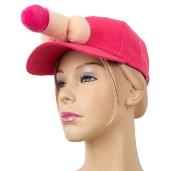 Czapka z daszkiem z pluszowym penisem Orion różowa