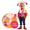 Czapka z nadmuchiwanym penisem Orion cielista