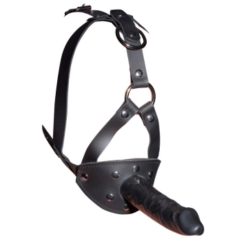 LeatherHead harness with Dildo