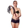 Flogger skórzany ZADO czarno czerwony 76 cm