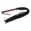 Flogger skórzany ZADO czarno czerwony 76 cm
