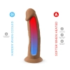 Dildo z cyberskóry Silexd Model 2 karmelowy 19 cm z przyssawką