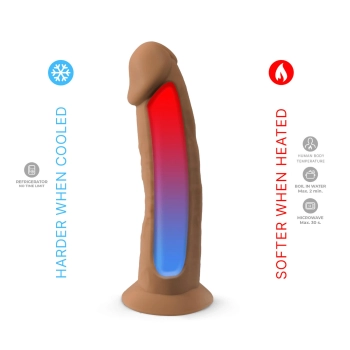 Dildo z cyberskóry Silexd Model 2 karmelowy 19 cm z przyssawką