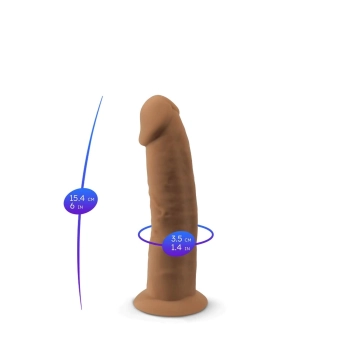 Dildo realistyczne silikonowe Silexd 15 cm termoaktywne bladzi