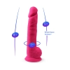 Dildo realistyczne Silexd z przyssawką silikonowe różowe 38 cm