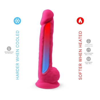 Dildo realistyczne Silexd z przyssawką silikonowe różowe 38 cm