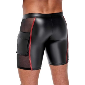 Mens Shorts Black/Red 2XL