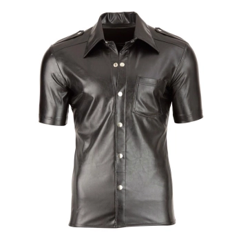 Imitat. Leather Mens Shirt L