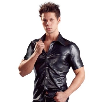 Imitat. Leather Mens Shirt XL