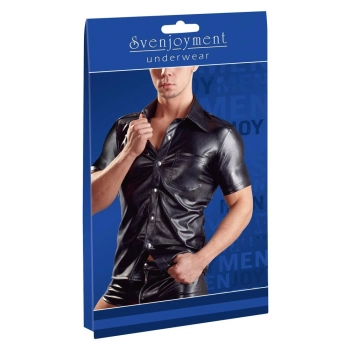 Imitat. Leather Mens Shirt XL