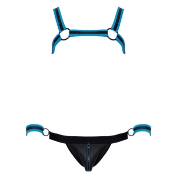 Mens Jock set black/blue M