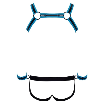 Mens Jock set black/blue 2XL