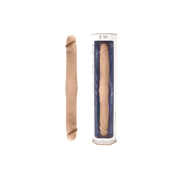 Podwójne dildo Silexd cieliste S 38 5 cm