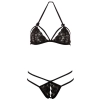 Komplet koronkowy Cottelli LINGERIE czarny M