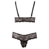 Biustonosz ze stringami Cottelli CURVES czarny XL