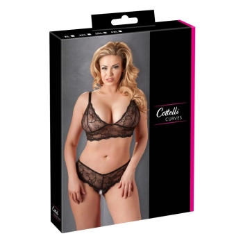 Bra and String black 3XL