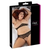 Komplet bielizny z perłami Cottelli CURVES czarny 4XL