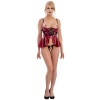 Shelf Bra Set red 85C/XL