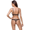 Komplet bielizny Cottelli LINGERIE czarny ze złotym brokatem 75B