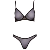 Komplet bielizny Cottelli LINGERIE czarny ze złotym brokatem 75B