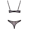 Komplet bielizny Cottelli LINGERIE czarny ze złotym brokatem 80B