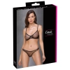 Komplet bielizny Cottelli LINGERIE czarny ze złotym brokatem 80B