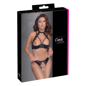Komplet bielizny z haftem Cottelli LINGERIE 85B